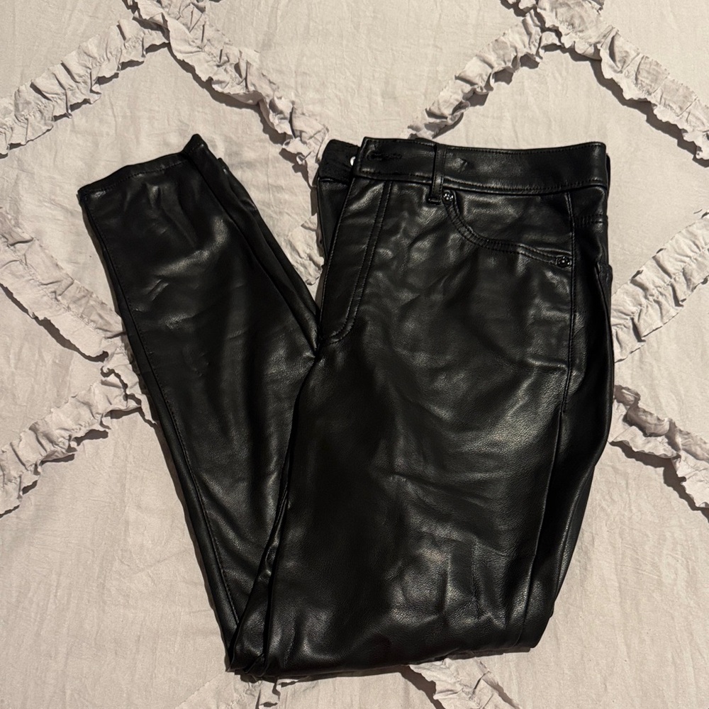 Express Black Faux Leather Pants